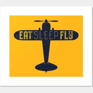 EAT-SLEEP-FLY Posters and Art